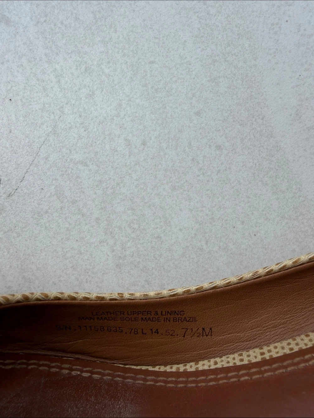 Tory Burch Beige/Tan Peep-Toe Flats with Logo Medallion